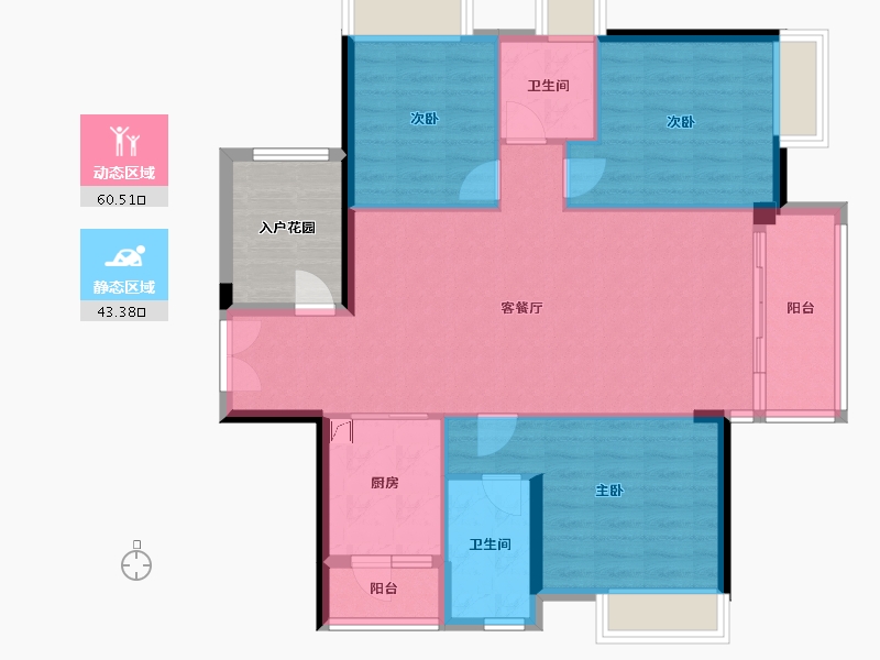 广东省-佛山市-保利和堂玥-99.37-户型库-动静分区