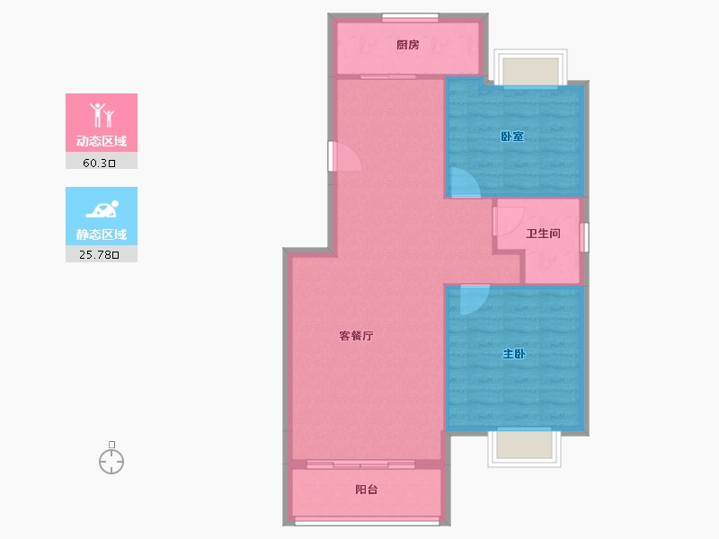 北京-北京市-世界名园-78.89-户型库-动静分区