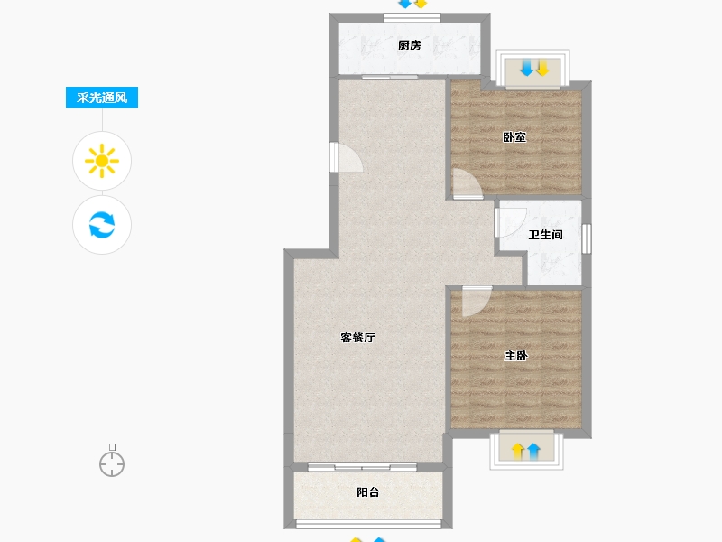 北京-北京市-世界名园-78.89-户型库-采光通风