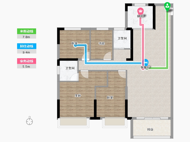 河南省-南阳市-建业龙悦城-113.80-户型库-动静线