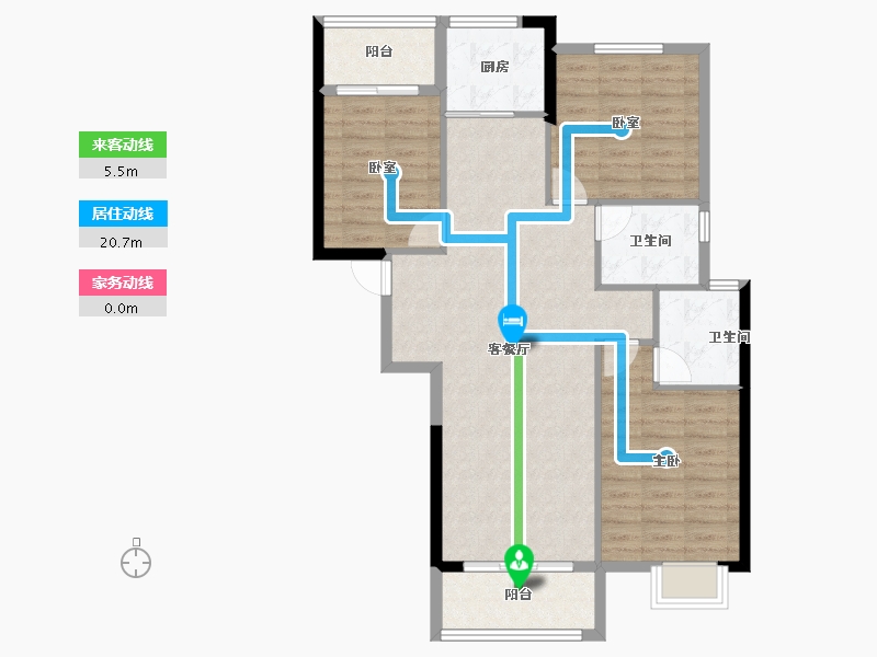 安徽省-宿州市-彼岸星城·融耀-93.70-户型库-动静线