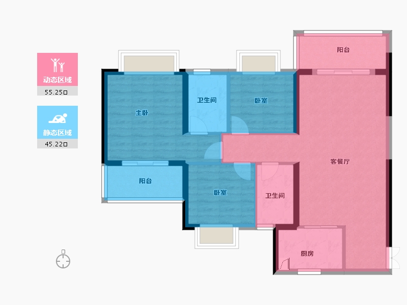 福建省-三明市-南城首府-90.00-户型库-动静分区