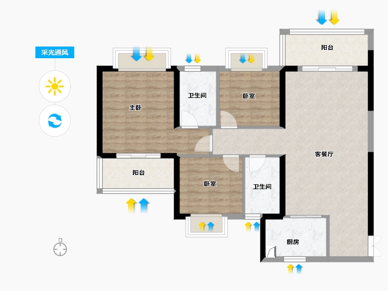 福建省-三明市-南城首府-90.00-户型库-采光通风