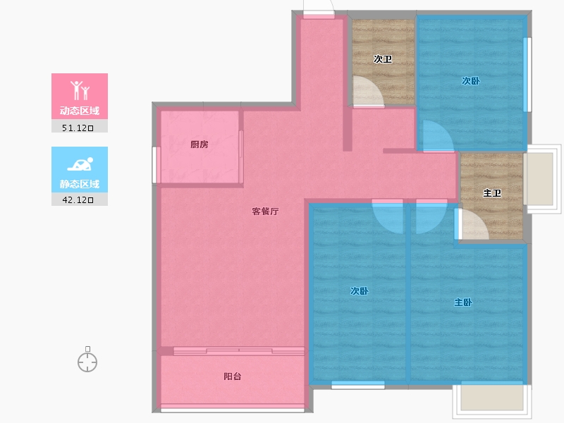 贵州省-六盘水市-凉都栖山苑-93.33-户型库-动静分区