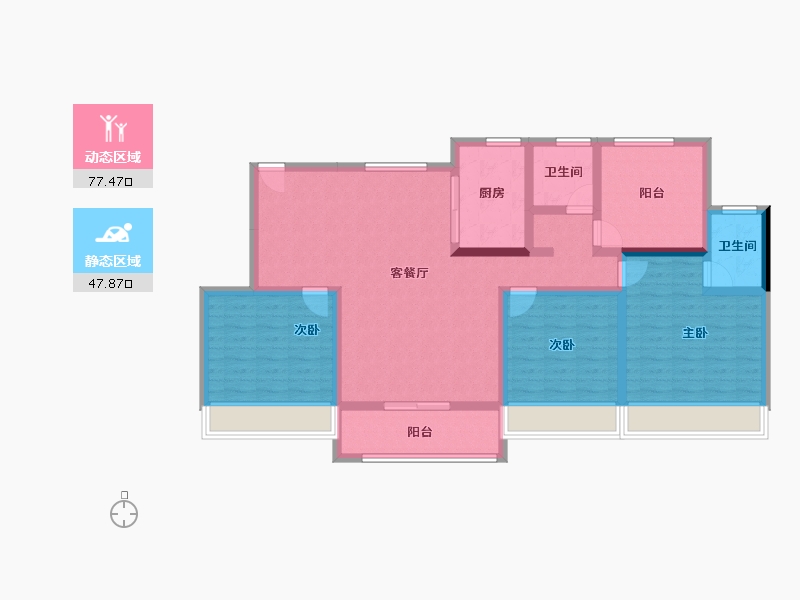 河南省-信阳市-碧桂园学府壹号-111.34-户型库-动静分区