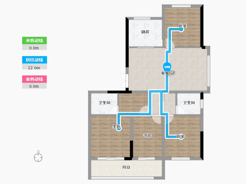 浙江省-台州市-和润中心-106.70-户型库-动静线