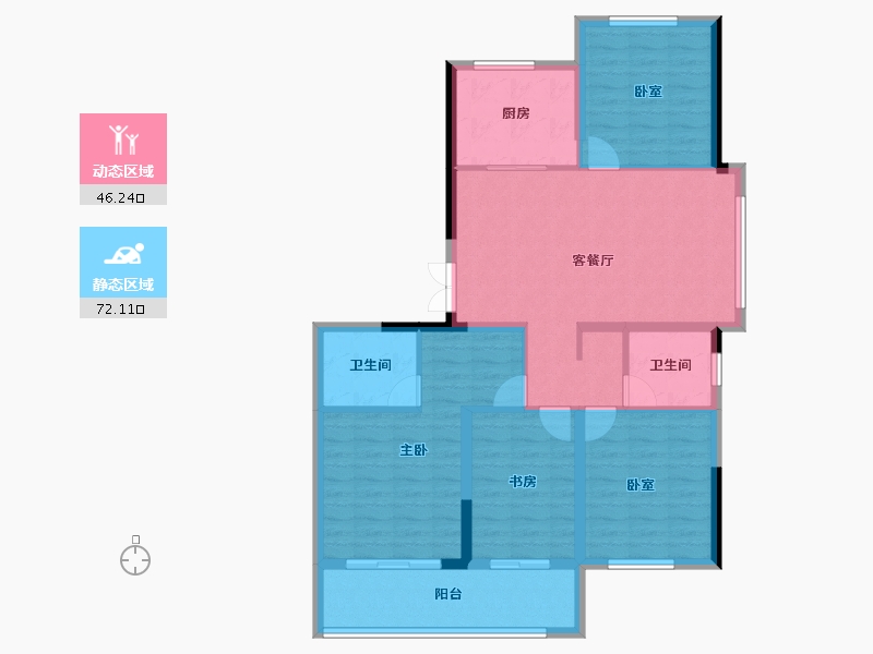 浙江省-台州市-和润中心-106.70-户型库-动静分区