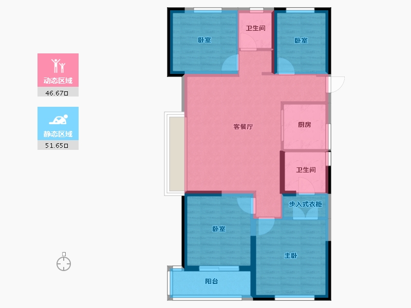 浙江省-台州市-和润中心-87.73-户型库-动静分区