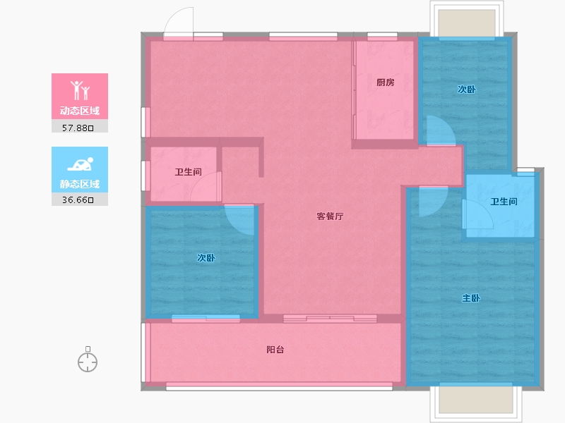 江西省-上饶市-晶科·滨江1号-84.45-户型库-动静分区