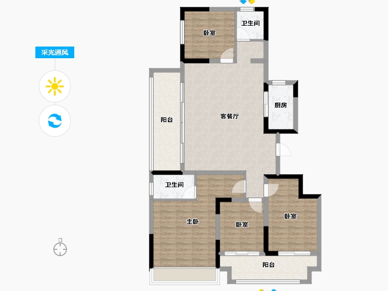 河南省-漯河市-昌建璟上-114.41-户型库-采光通风