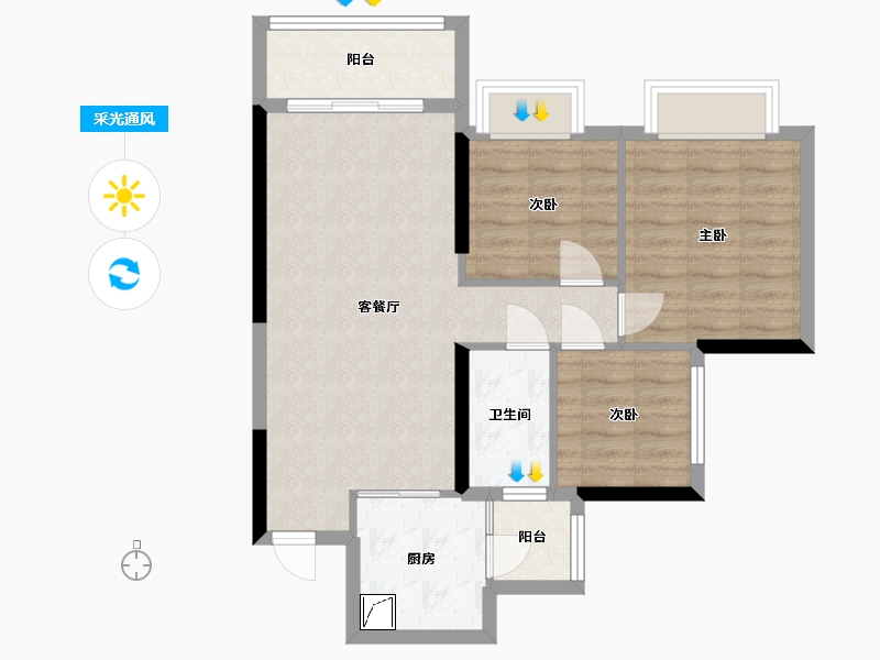 广东省-肇庆市-敏捷城-92.00-户型库-采光通风