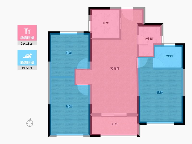 浙江省-台州市-和润中心-69.97-户型库-动静分区