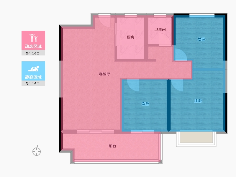 安徽省-阜阳市-锦绣学府-79.25-户型库-动静分区