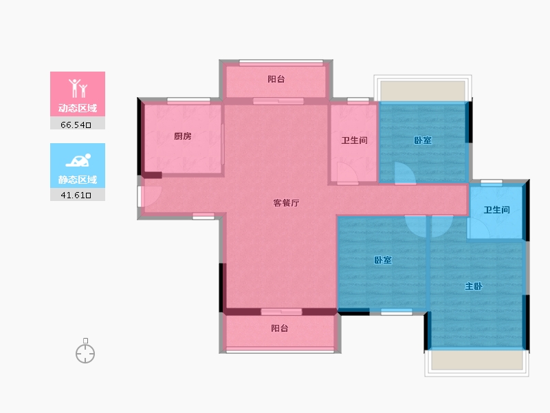 湖南省-衡阳市-瓏湾国际-97.94-户型库-动静分区