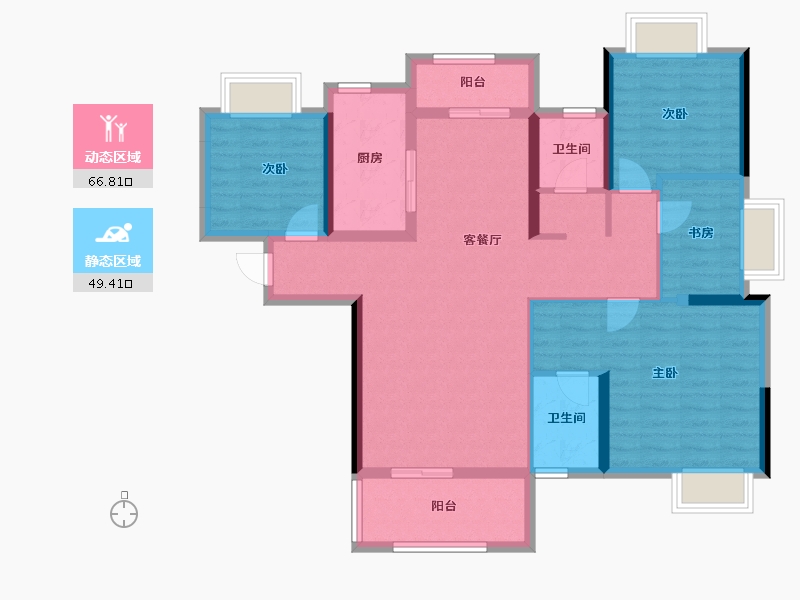 湖北省-孝感市-御璟豪园·尚世翰湾二期-103.58-户型库-动静分区