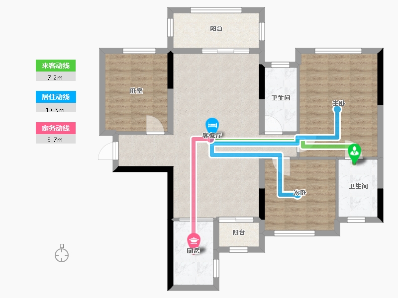 四川省-乐山市-印象太泉-94.65-户型库-动静线