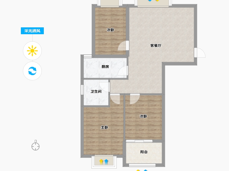 福建省-南平市-建瓯三江国际-78.27-户型库-采光通风