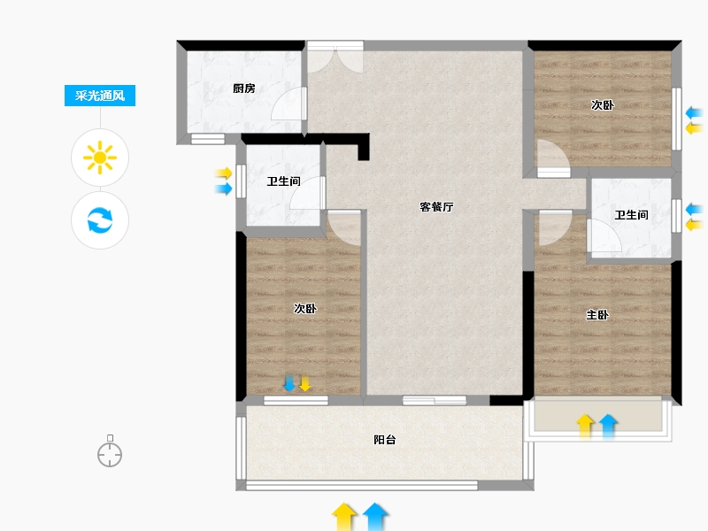 湖南省-衡阳市-衡山新城-92.21-户型库-采光通风