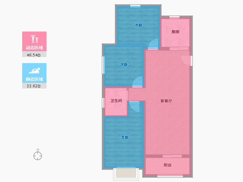 山西省-太原市-中国铁建·青秀嘉苑-71.11-户型库-动静分区