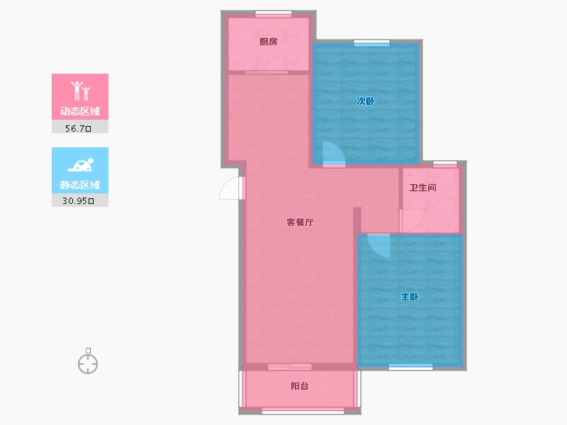 浙江省-金华市-行知村-77.07-户型库-动静分区