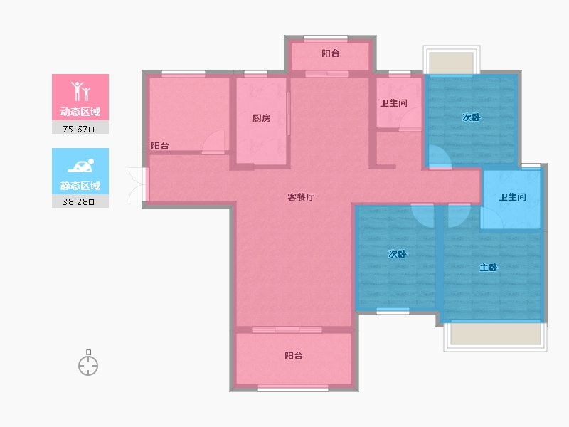 湖南省-衡阳市-衡山新城-101.29-户型库-动静分区