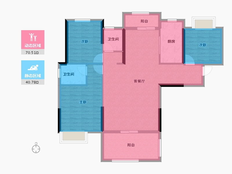 湖北省-孝感市-御璟豪园·尚世翰湾二期-100.02-户型库-动静分区