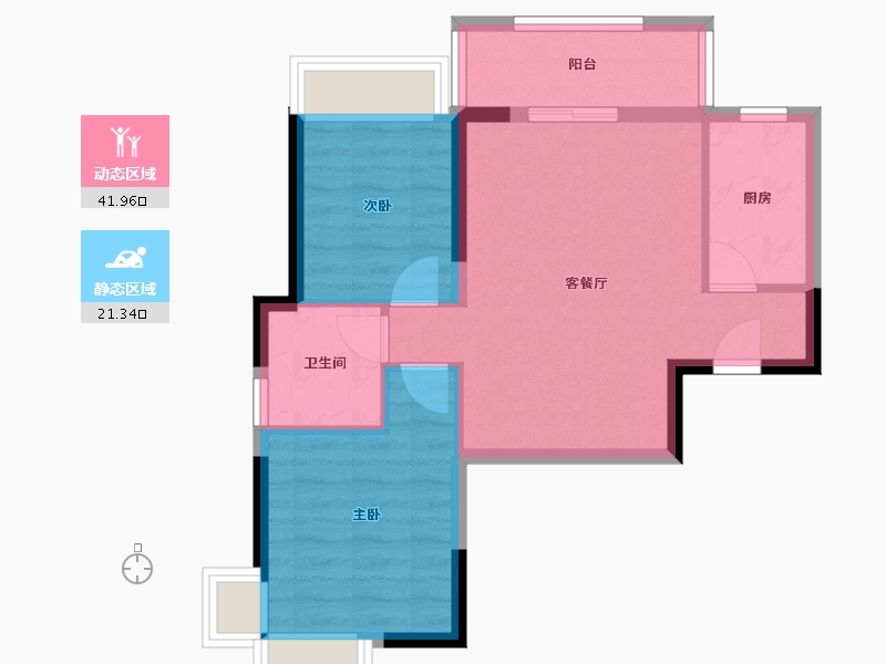 湖南省-衡阳市-银泰红城-56.37-户型库-动静分区