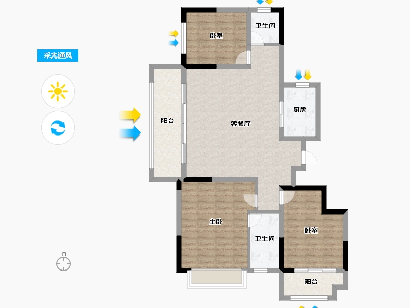 河南省-漯河市-昌建璟上-99.49-户型库-采光通风