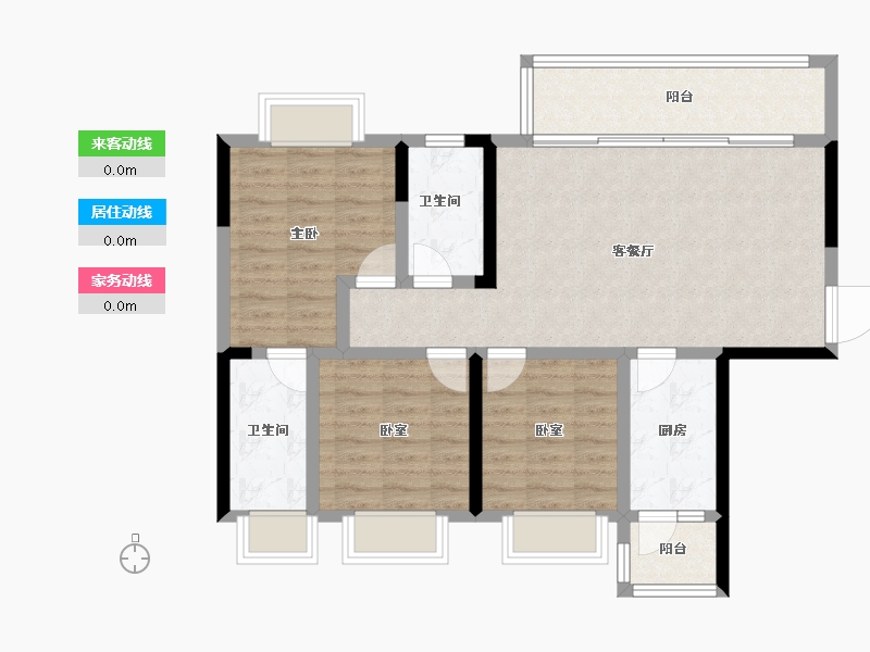 贵州省-安顺市-华腾熙悦府-87.76-户型库-动静线