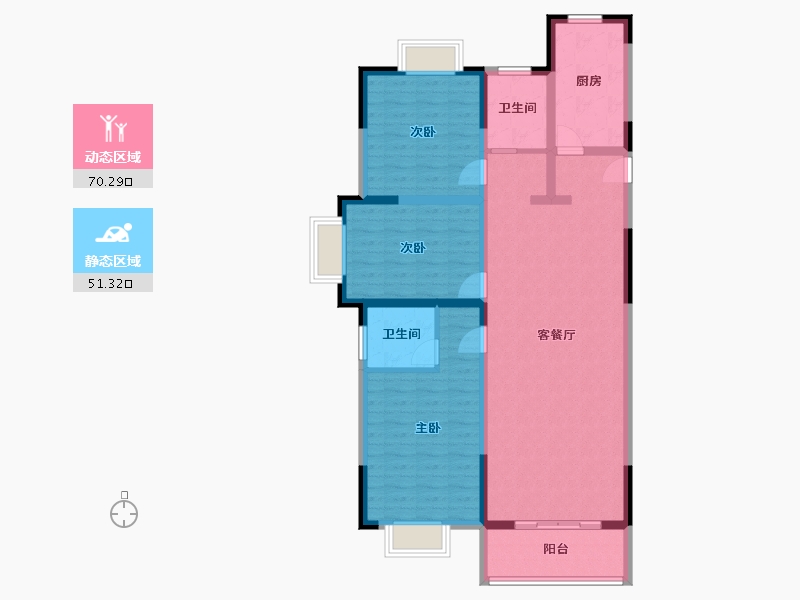 河南省-南阳市-一品新天地-109.15-户型库-动静分区