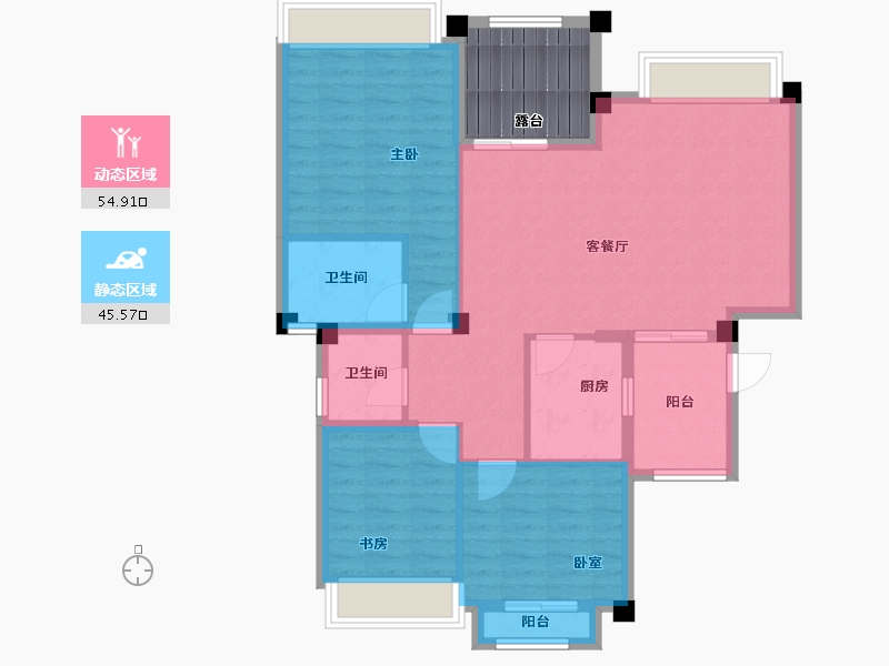 四川省-成都市-香颂湖国际社区-97.05-户型库-动静分区