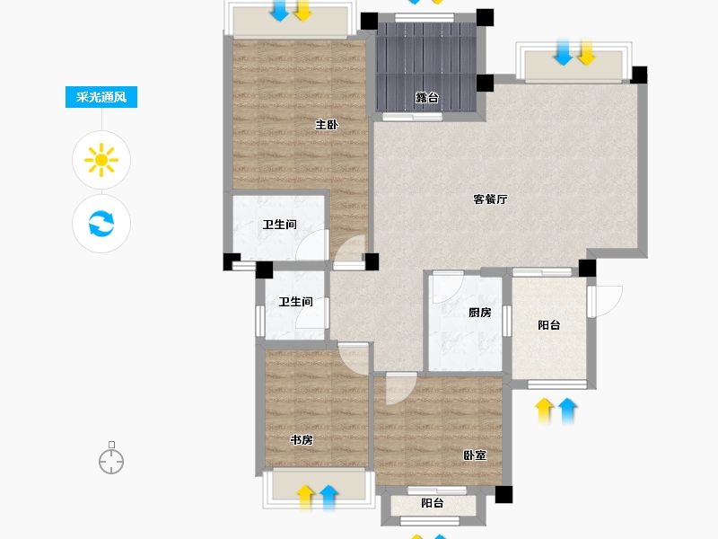 四川省-成都市-香颂湖国际社区-97.05-户型库-采光通风