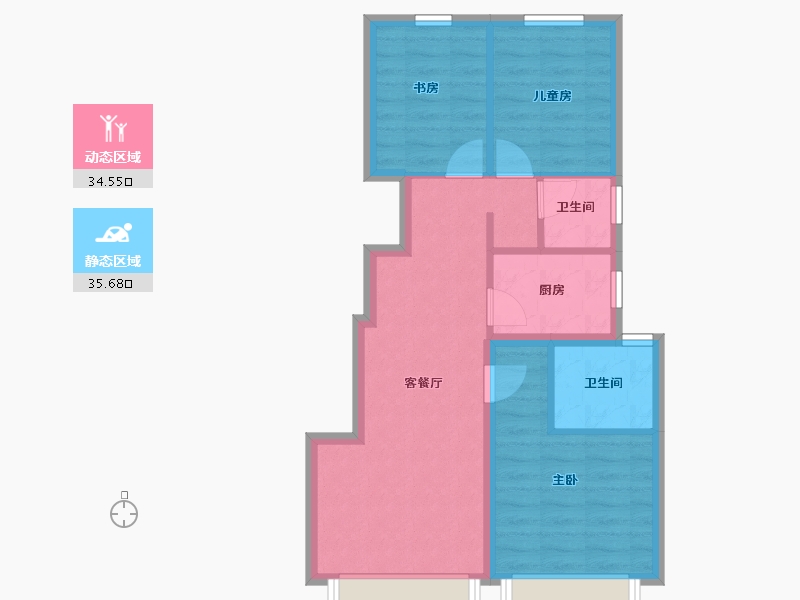 河北省-保定市-华远·海蓝城二期-62.11-户型库-动静分区