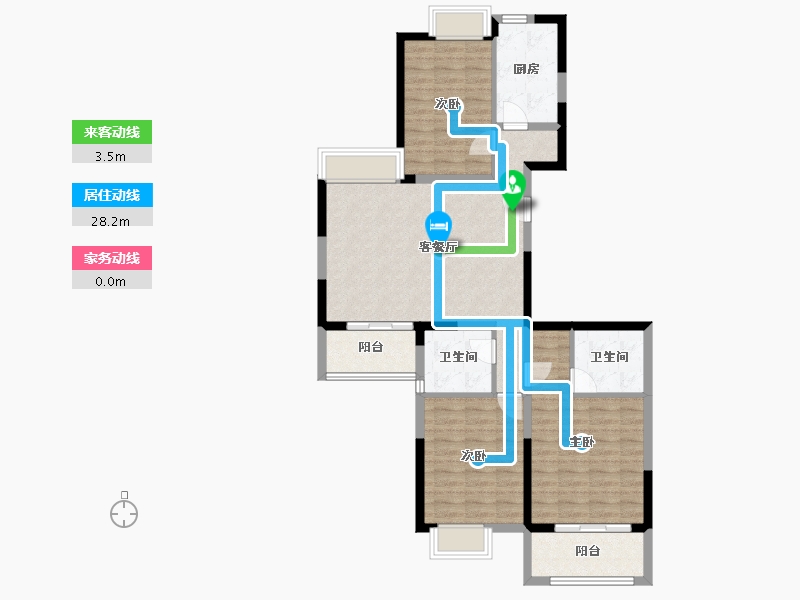 福建省-厦门市-古龙山语听溪-97.60-户型库-动静线