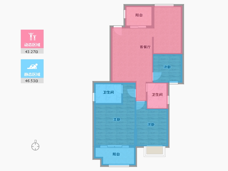 福建省-南平市-建瓯三江国际-80.67-户型库-动静分区