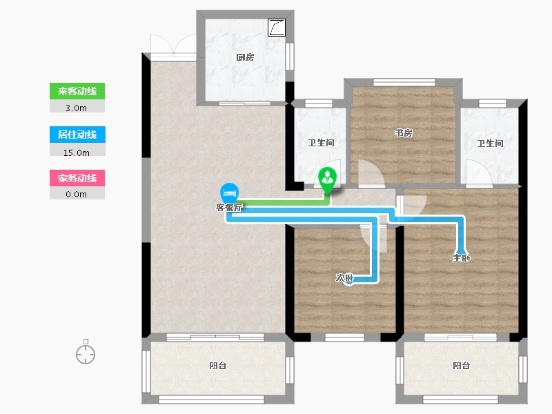 湖南省-益阳市-德大揽胜-89.18-户型库-动静线