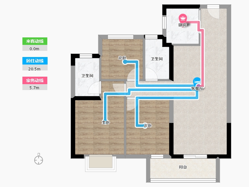 广西壮族自治区-南宁市-龙光玖珑郡-76.01-户型库-动静线