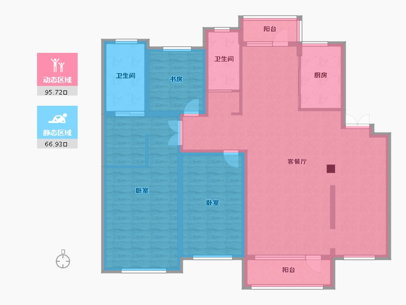 辽宁省-鞍山市-海银9號-146.96-户型库-动静分区