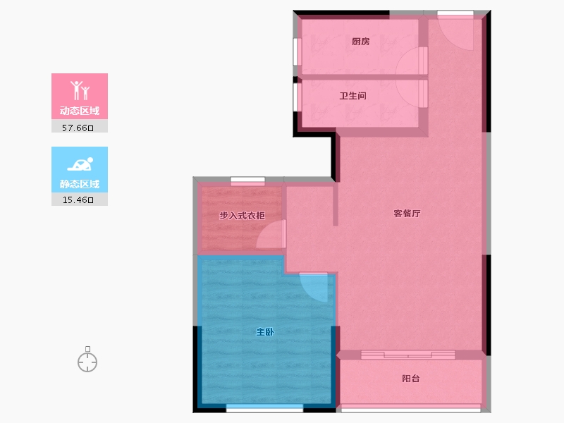 浙江省-台州市-杨帆·龙庭-65.38-户型库-动静分区