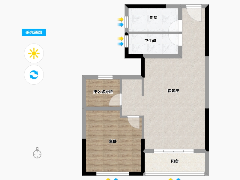 浙江省-台州市-杨帆·龙庭-65.38-户型库-采光通风