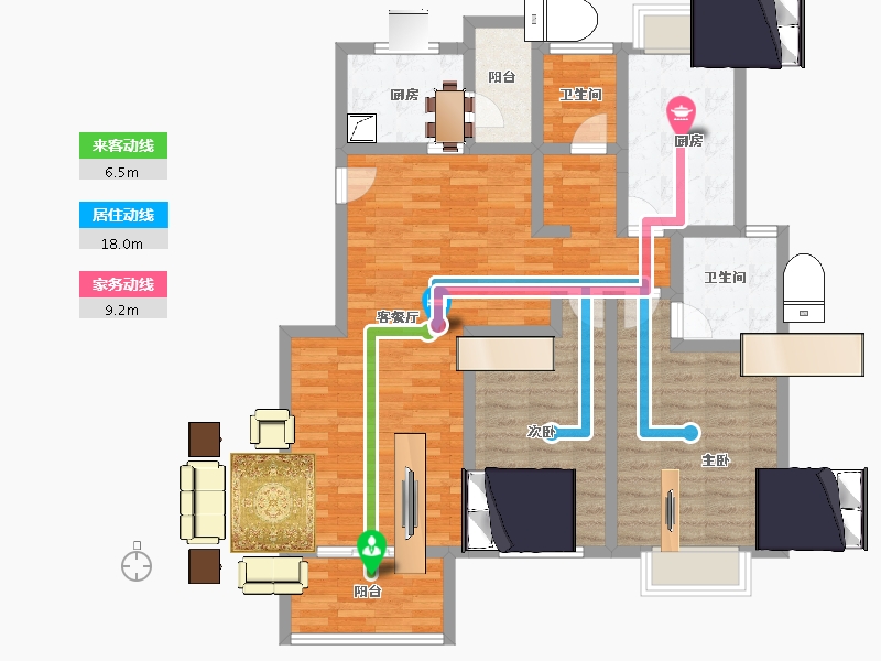 山东省-济宁市-仁诚雅居-99.89-户型库-动静线