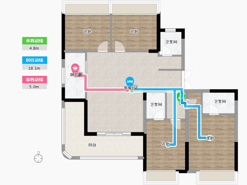 河南省-焦作市-博园•澜庭叙-114.40-户型库-动静线