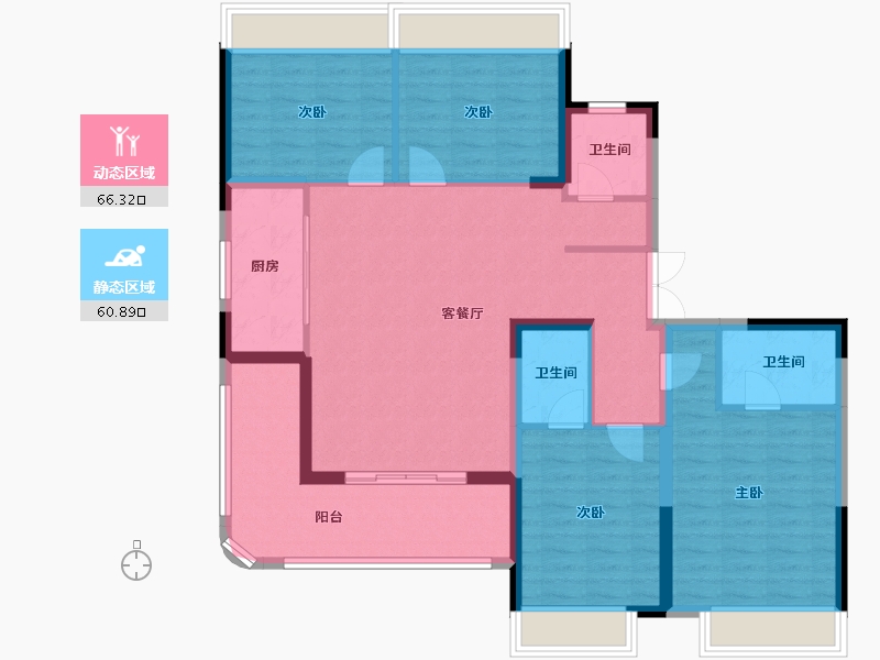 河南省-焦作市-博园•澜庭叙-114.40-户型库-动静分区