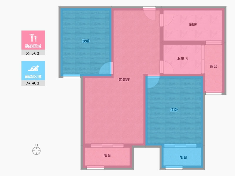 山东省-威海市-盛世公元壹号-79.96-户型库-动静分区