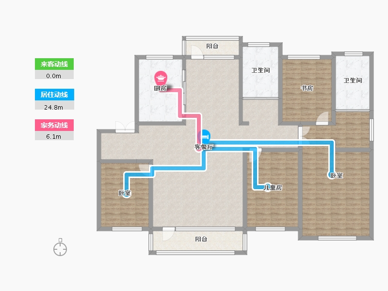 辽宁省-鞍山市-海银9號-176.59-户型库-动静线