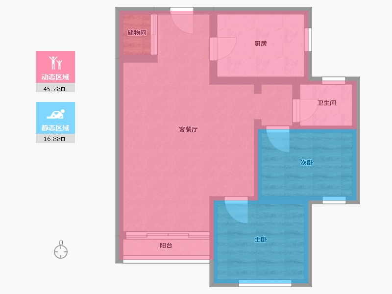 安徽省-宿州市-恒泰·莲花苑-55.00-户型库-动静分区