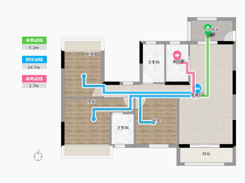 湖南省-衡阳市-瓏湾国际-91.83-户型库-动静线