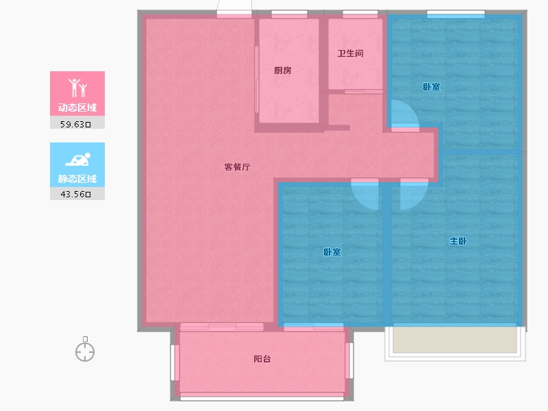 河南省-南阳市-邓州建业城-92.71-户型库-动静分区