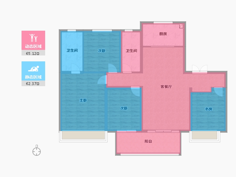 山东省-临沂市-旭辉银盛泰·公元锦里-115.00-户型库-动静分区