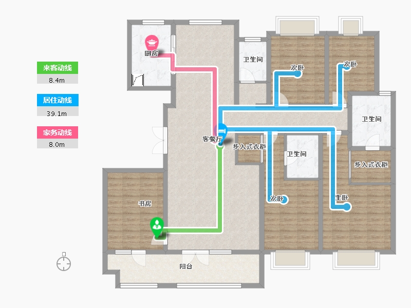 山东省-济宁市-瑞马意墅-163.83-户型库-动静线